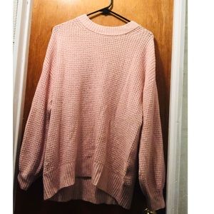 American Eagle Oversized Light Pink Sweater